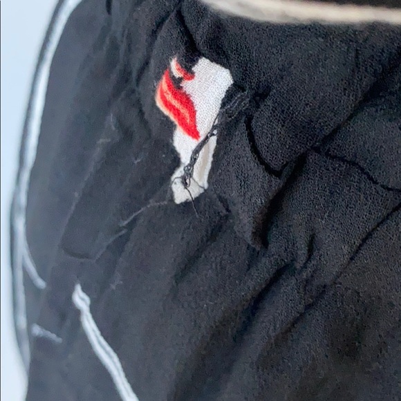 H&M - Black floral print dress with long sleeves - Picture 5 of 6